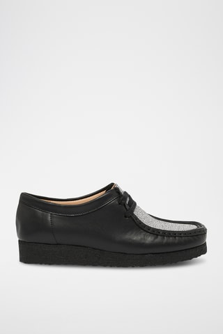 Mocassins compensés en cuir Wallabee - Noir