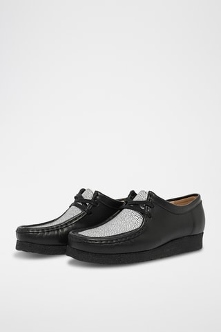 Mocassins compensés en cuir Wallabee - Noir