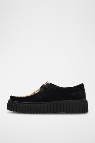Derbys plateformes en nubuck Torhill - Noir