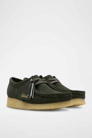 Mocassins en nubuck Wallabee - Vert