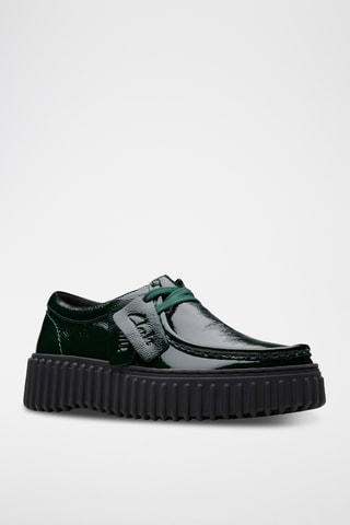 Derbys en cuir verni Torhill - Vert foncé