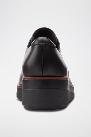 Derbys compensés en cuir Shaylin Lace - Noir