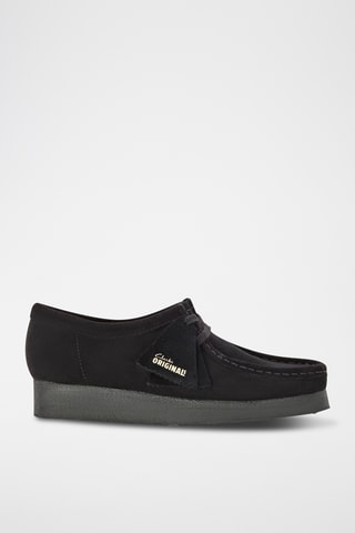 Mocassins compensés en nubuck Wallabee - Noir