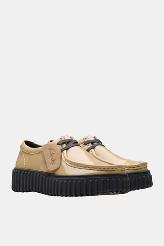Derbys plateformes en cuir verni Torhill Bee - Beige