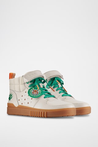 Baskets montantes en cuir SomersetHiO Stranger Things - Blanc
