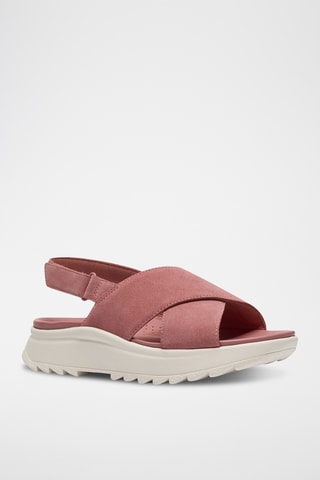 Sandales plateformes en nubuck DashLite - Rose