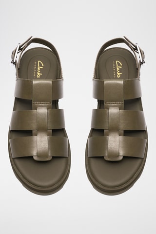 Sandales en cuir - Kaki