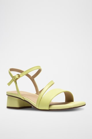 Sandales à talons en cuir Serina35 - Jaune