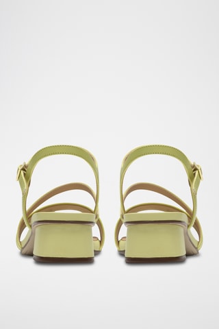 Sandales à talons en cuir Serina35 - Jaune
