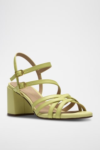 Sandales à talons en cuir - Bleu clair