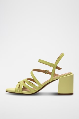 Sandales à talons en cuir - Bleu clair