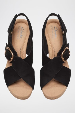 Sandales à talons en nubuck Giselle - Noir