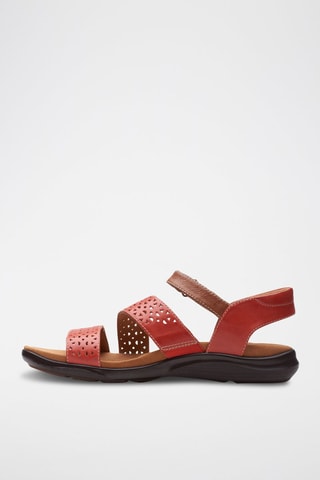 Sandales en cuir Kitly Way - Rouge et marron