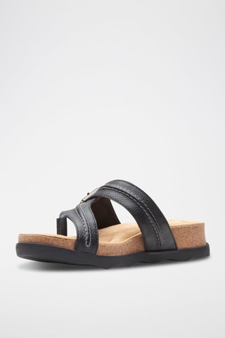 Mules en cuir Brynn - Noir