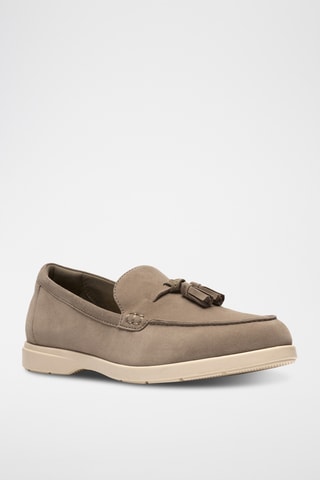 Mocassins en nubuck - Taupe