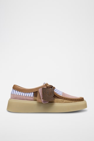 Mocassins plateformes en cuir Torview - Marron et blanc