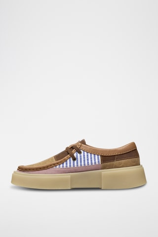 Mocassins plateformes en cuir Torview - Marron et blanc