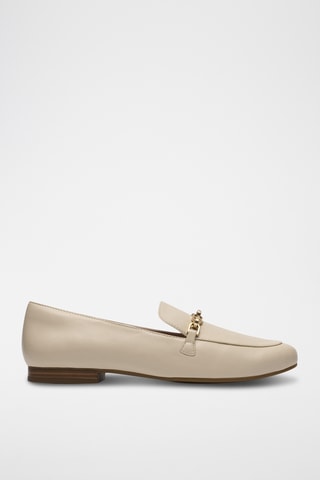 Mocassins en cuir - Ecru