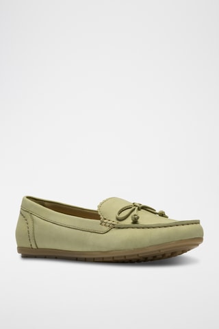 Mocassins en nubuck - Vert