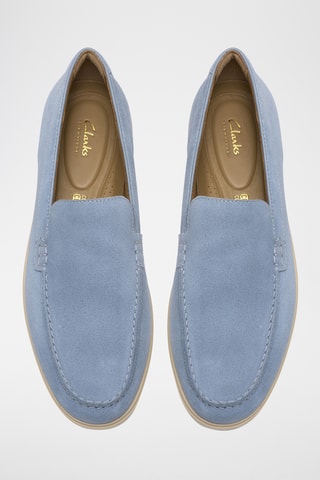 Mocassins en nubuck - Bleu clair