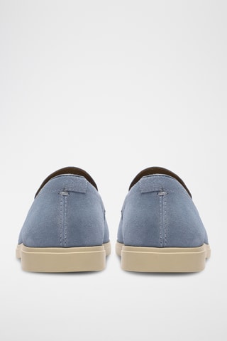 Mocassins en nubuck - Bleu clair