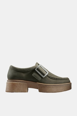 Mocassins plateformes en cuir Linoso Monk - Vert