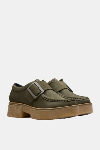 Mocassins plateformes en cuir Linoso Monk - Vert
