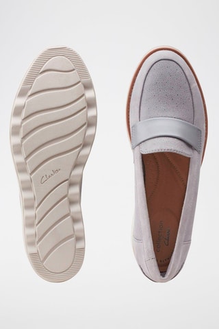 Mocassins en nubuck Sharon - Gris clair