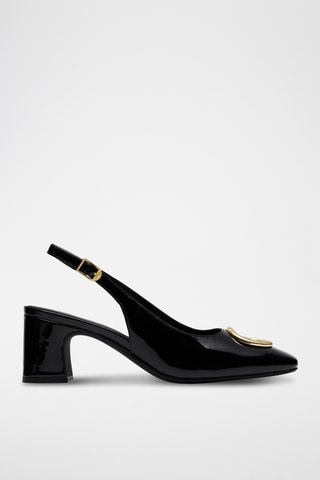 Escarpins en cuir verni - Bleu clair
