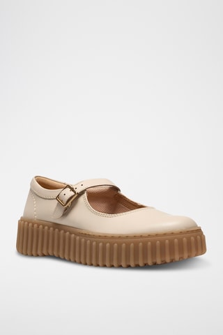 Babies plateformes en cuir Torhill - Crème