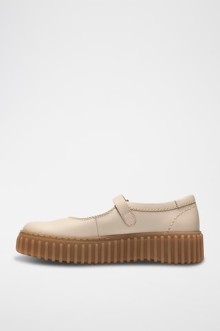 Babies plateformes en cuir Torhill - Crème