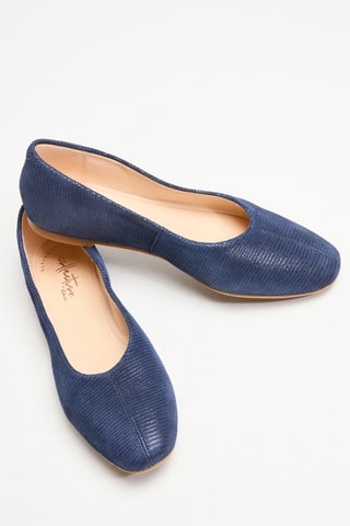 Ballerines en cuir Chia Violet - Bleu marine