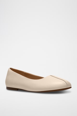 Ballerines en cuir - Ecru