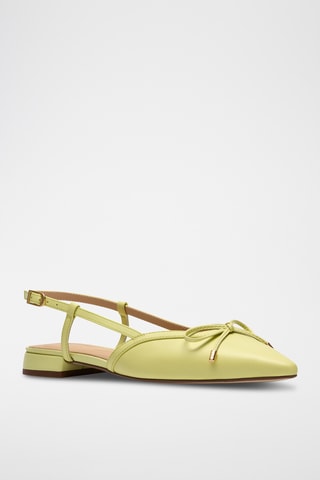 Ballerines en cuir - Jaune