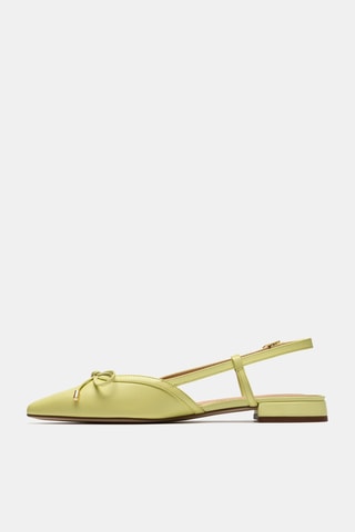 Ballerines en cuir - Jaune