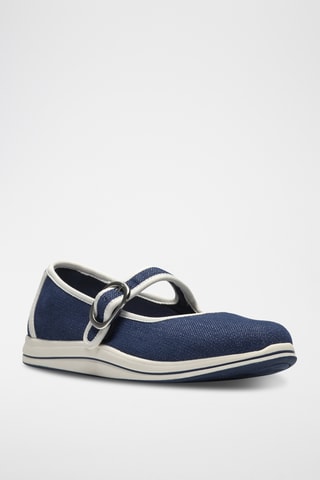 Babies en cuir - Bleu marine