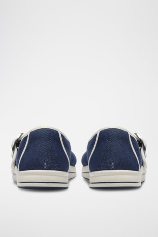 Babies en cuir - Bleu marine