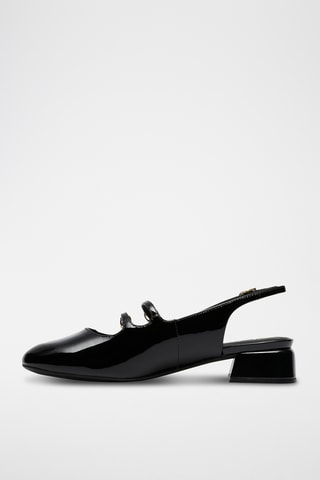 Babies en cuir verni - Noir