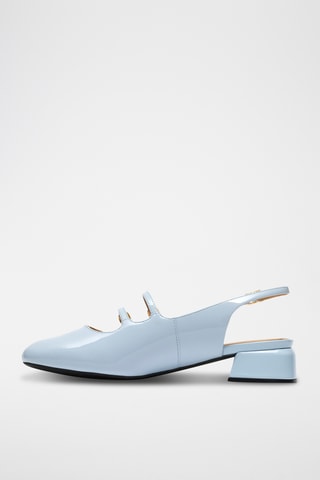 Babies en cuir verni - Ciel