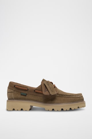 Chaussures bateau en nubuck - Beige