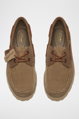 Chaussures bateau en cuir - Marron