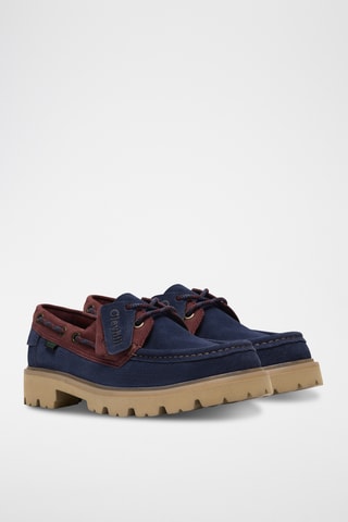 Chaussures bateau en cuir - Bleu marine