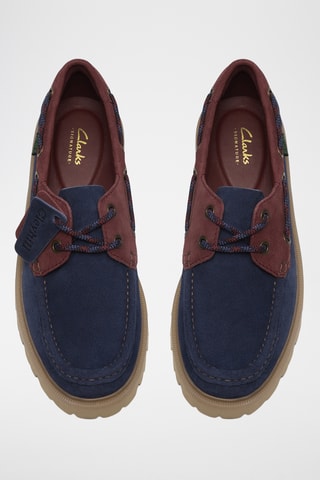 Chaussures bateau en cuir - Bleu marine