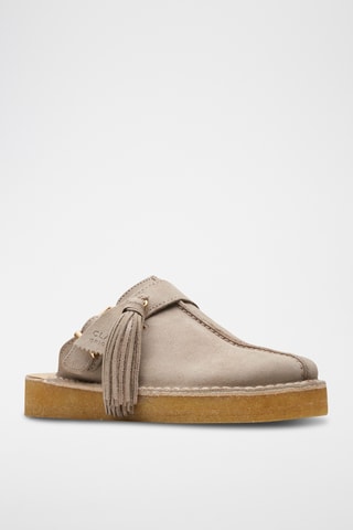 Sabots fourrés en nubuck Trek - Beige