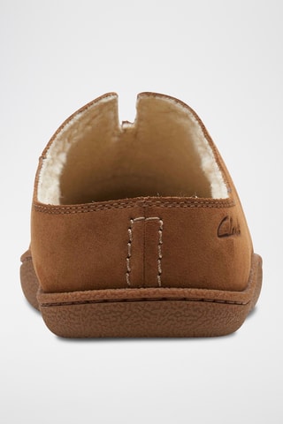 Sabots fourrés en nubuck Home - Marron clair