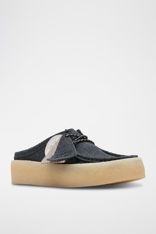 Sabots plateformes en nubuck WallabeeCup - Noir