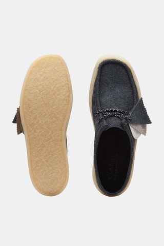 Sabots plateformes en nubuck WallabeeCup - Noir