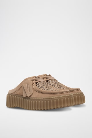Sabots plateformes en nubuck Torhill - Beige