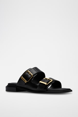 Mules en nubuck - Noir