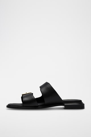 Mules en nubuck - Noir
